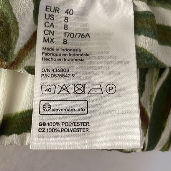 Palm Leaf Print High Waist Cropped Pants 8 - Picture 6 of 10